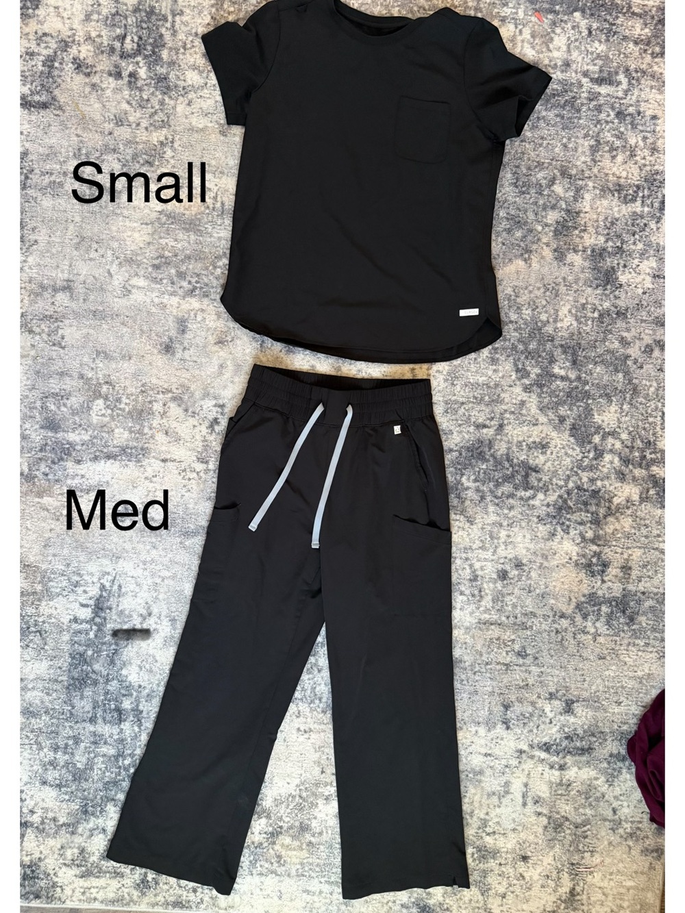 Resurge black crew neck medium/ wide leg high waistedmedium